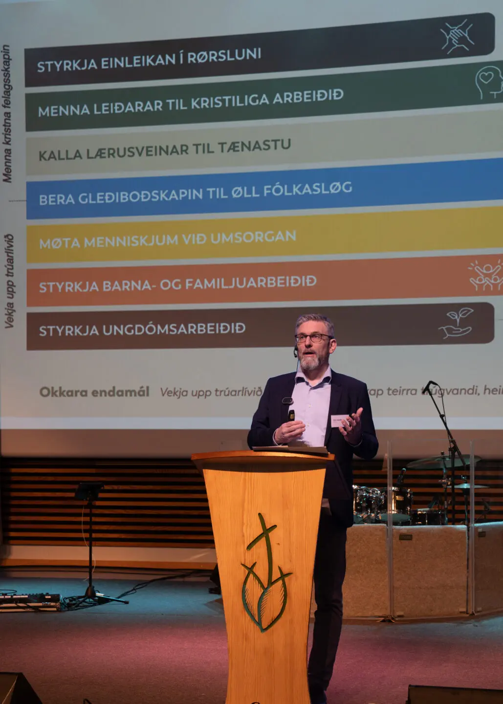 Heri Kjærbo, formaður, leggur fram strategiina til Ársmøtið í 2025.